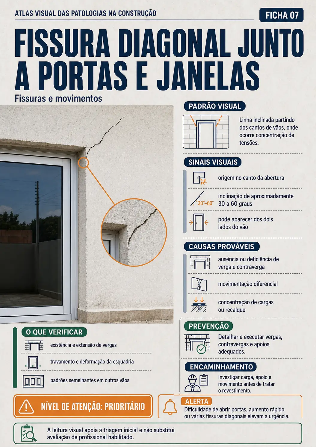 Prévia 3 do Atlas de Patologias: fissura diagonal junto a portas e janelas