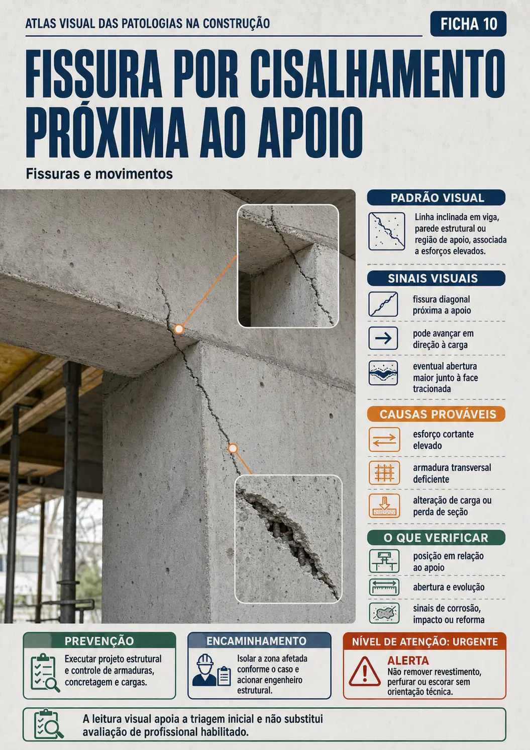 Prévia 4 do Atlas de Patologias: fissura por cisalhamento proxima ao apoio