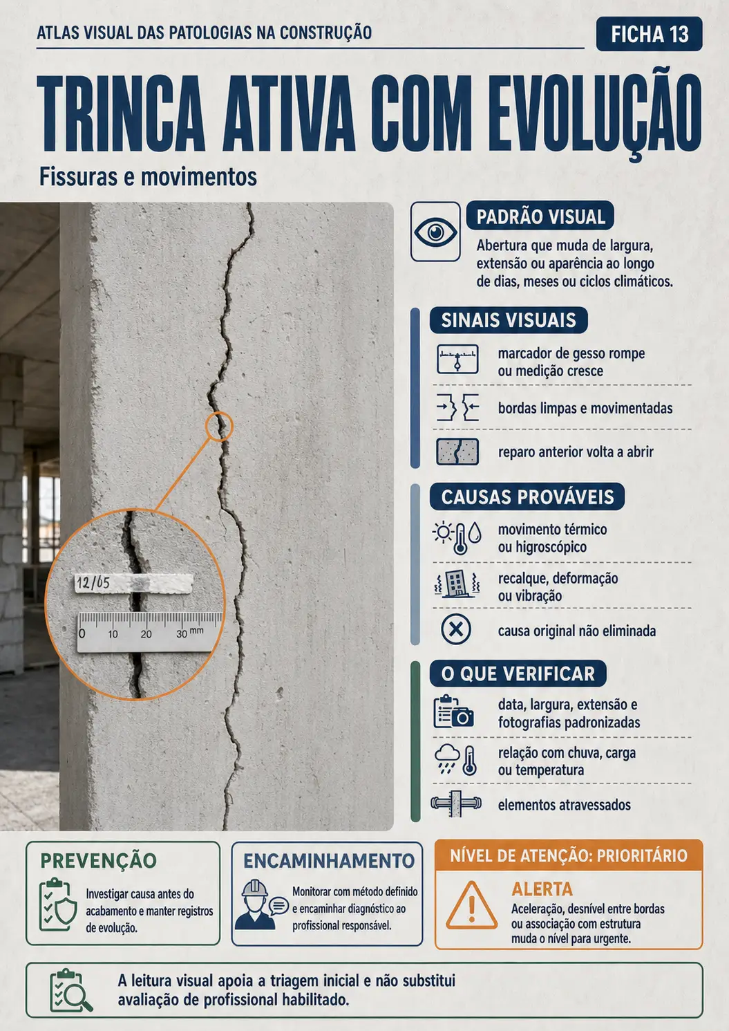 Prévia 5 do Atlas de Patologias: trinca ativa com evolucao