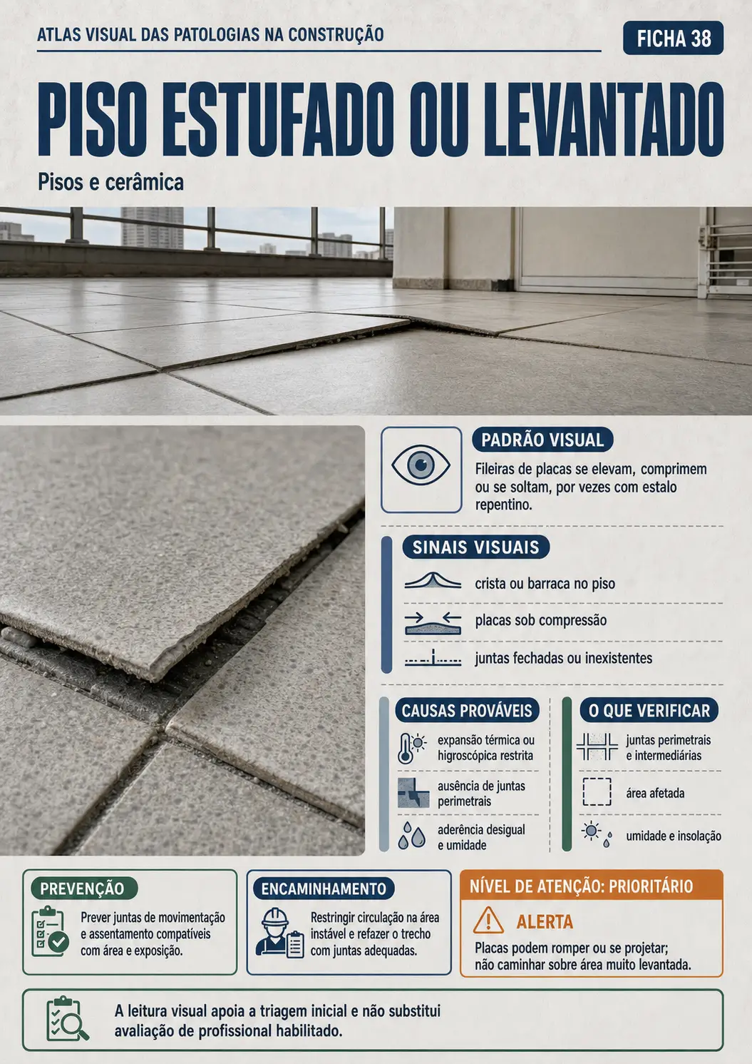 Prévia 9 do Atlas de Patologias: piso estufado ou levantado